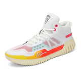 Basketball Sports Shoes Men's High-top Basket Sneakers Non-slip Training Unisex MartLion White Y Red 2339 36 CHINA