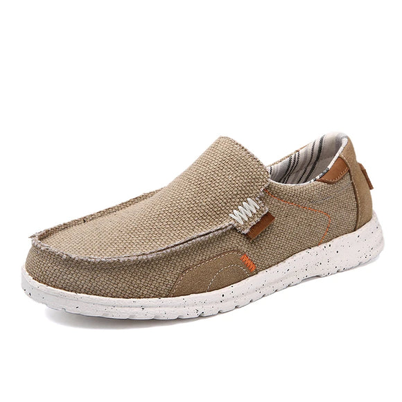 Canvas Shoes Men Loafers Slip On  Sneakers  Casual Shoes MartLion Khaki 40 