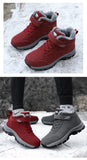 Women Boots Waterproof Snow Boots Warm Plush Winter Shoes Mid-calf Non-slip Winter Female MartLion   