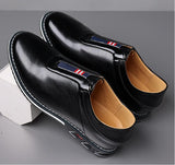 Men's Casual Leather Shoes Slip-on Driving Flats Outdoor Sports Mart Lion   