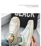 Designer Platform Sneakers for Men's Lace Up Vulcanized Shoes Skateboard Flats Breathable Canvas Casual MartLion   