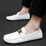 Men's Casual Shoes Breathable Loafers Sneakers Flat Handmade Retro Leisure Loafers MartLion WHITE 48 