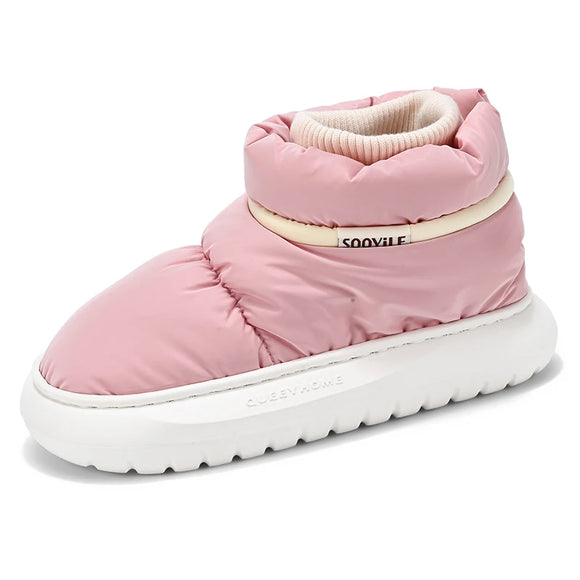 Lightweight Casual Women's Shoes Non-slip Home Indoor Cotton Winter Warm Walking Snow Boots MartLion Pink 36-37 
