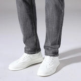 Cotton Stretch Denim Jeans Casual Men's Thin Grey Summer  Straight Lightweight Trousers MartLion   