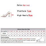  Liyke Summer Women Sandals Pointed Toe Crystal Transparent Female Pumps Thin High Heel Slip-On Solid Ladies Party Prom Shoes Mart Lion - Mart Lion