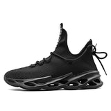 Men's Running Shoes Sport Trend Lightweight Walking Sneakers Breathable Zapatillas Mart Lion Black 39 
