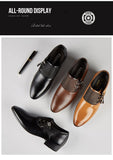 Men's Shoes Dress Leather Wedding Black Loafers Chaussure Homme Zapatos De Hombre Mart Lion   