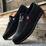 Slip-on Men's Canvas Shoes Breathable Lightweight Summer Casual Lazy Flat MartLion black 43 
