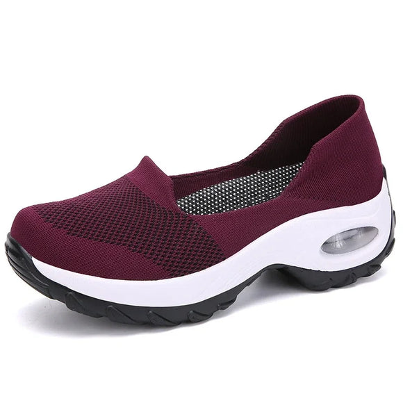 Platform Shoes Sneakers Women Running Breathable Mesh Slip-On Sports MartLion   