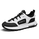 Breathable Casual Shoes All Season Trendy Sneakers Non-slip Running Tide Men's Shoes MartLion white black 39 