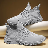 Men's Casual Shoes Lace up Lightweight Breathable Walking Sneakers Tenis Feminino Zapato Mart Lion Gray 39 