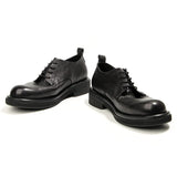 Soft Leather Men's Formal Shoes  Brand Retro Genuine Leather Daily Wedding Social Shoes Male MartLion   