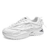 Casual Anti-slip Sneakers Lightweight Breathable Flats Men's Shoes Sports Running MartLion WHITE 39 