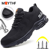 Safety Shoes Men's Air Cushion Work Breathable Work Security Anti-smash Anti-stab Work Sneakers MartLion   