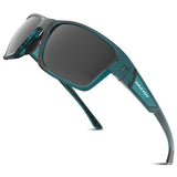 Polarized Sunglasses Fishing Eyewear Sports Glasses for Men Women Outdoor Cycling Camping Driving Surfing MartLion Lake blue Black  