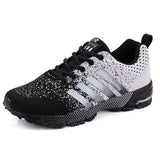 Running Breathable Shoes Men's Outdoor Sports Shoes Lightweight Lace-up Sneakers Athletic Training Footwear Mart Lion 8702black gray 39 
