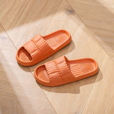 Women Summer Soft Slippers Thick Platform Bathroom Home Men's Indoor Non-slip Anti-slip Female Cloud Cushion Slides Mart Lion Orange 3637 