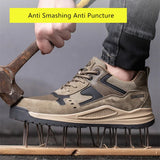 industrial safety boots men's steel toe work shoes autumn winter anti puncture work sneakers work security MartLion   