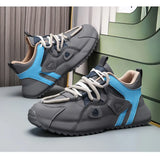 Retro Leather Casual Sneakers Men's Comfort Breathable Platform Non-slip Jogging Shoes Zapatillas Hombre MartLion   