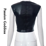 PU Leather Buckle Corsets Bustiers Women Slim Waist Fishbone Crown Girdle Low-cut Corset Tops Curve Shaper Modeling Bustier MartLion   