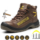 Men's Safety Shoes Metal Toe Indestructible Ryder Work Boots with Steel Toe Waterproof Breathable Sneakers Hombre MartLion   