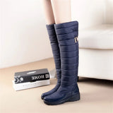Winter Shoes Ladies Thick High Knee High Snow Snow Round Toe Non-slip Rain Boots Platform MartLion   