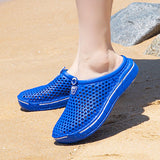 Luxury Women's Slippers Summer Men's Sandals Clogs Adult Slip-On Beach EVA Injection Shoes Mart Lion Blue 36 