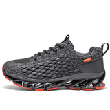 Men's Free Running Shoes Lightweight Jogging Walking Sports Lace-up Athietic Breathable Blade Sneakers Mart Lion Black 6.5 