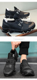 Black Sneakers Men's Breathable Weave Blade Shoes Trainers Non-slip Casual Sneakers Zapatillas De Hombre MartLion   