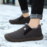 Men's Women Snow Shoes Waterproof Plush Warm Fur Non-slip Slip-on Winter Sneakers Botas Mujer Invierno Outdoor Mart Lion   