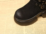 Internal Height Mid-calf Boots in Winter Women Leather Short Boot Office Ladies Tide Shoes MartLion
