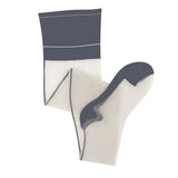 Contrast Color Rib Cut Edge Thigh High Stockings Retro Cuban Heel Back Seam Medias 10D Ultra Thin Transparent Underwear MartLion Gray One Size 