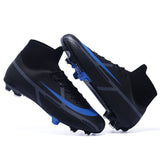 Football Shoes Men's Soccer Spikes Ankle Protect Arch Support Lightweight Elastic Non Slip TF AG Competition MartLion   