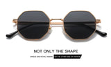 Square Design Sunglasses Woman Vintage Retro Small Frame Luxury Polygon Glasses MartLion   