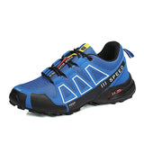 Men's Hiking Shoes Outdoor Leisure Sports Shoes Mountain Cycling Sports Shoes Comfortable Waterproof Outdoor Hiking Shoes MartLion blue 39 CHINA
