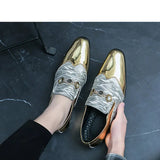 Mirrors Shoes Dress Men's Pointed Toe Leather Loafers Slip-on Social Zapatos Hombre MartLion   