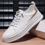 Spring Autumn Retro Sneakers Shoes Men's Thick Bottom Casual Casual Luxury Designer Loafers Mart Lion White 38 