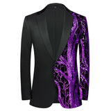 Stylish Vertical Striped Sequin Blazer Jacket Men's Shawl Lapel One Button Glitter Blazers Wedding Party Dinner Homme MartLion