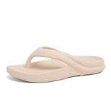 Summer Breathable Men's Slippers Lightweight Flip Flops Quick Dry Beath Shoes Unisex Outdoor Non-slip Slippers Soft Slides Mart Lion 1-Khaki 6 