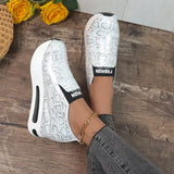 Leopard Print Loafers Shoes Women Spring Slip-On Hidden Heels Sneakers Pu Leather Chunky Platform Sports Ladies MartLion   