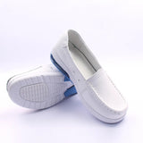 Nurse shoes women's soft soles thick leather breathable lightweight cute anti-slip white medical MartLion WHITE 41 