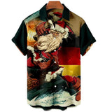 Summer Funny Hawaiian Shirts Christmas Casual Men Women Beach Short Sleeve Blouse MartLion   