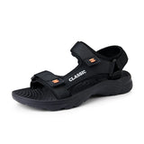 Men's Breathable Mesh Sandals Summer Lightweight Outdoor Beach Comfort Non-slip Casual Shoes MartLion Black 7.5 