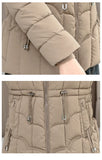 Down winter Jacket Women Parkas  Warm Cotton Padded Coat Ladies Short Overcoat Hooded MartLion   