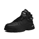 men's high-top Martin boots outdoor hiking non-slip casual travel shoes stylish versatile comfortable walking MartLion H070 black 39 