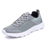 Men's Casual Shoes Light Sports Four Seasons Outdoor Breathable Mesh Sports Grey Running Tennis MartLion GRAY 36 