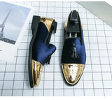  British Style Blue Pointed Elegant Dress Shoes Men's Tassel Suede Leather Luxury Wedding MartLion - Mart Lion