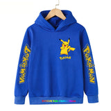 Kawaii Pokemon Hoodie Kids Clothes Girls Clothing Baby Boys Clothes Autumn Warm Pikachu Sweatshirt Children Tops MartLion The picture color 19 140 