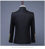 Steampunk Military Tassle Chains Prince Embroidery Medieval Jacket Coat DJ Club Wear  Rock Stars Blazer Suits Nobleman MartLion   