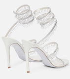 Crystal Pendant Tassels Women Sandals Snake Coiled Stiletto High heels Gladiator Summer Wedding Party Shoes MartLion   